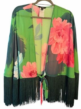 IMAN Global Chic Fringed Kimono